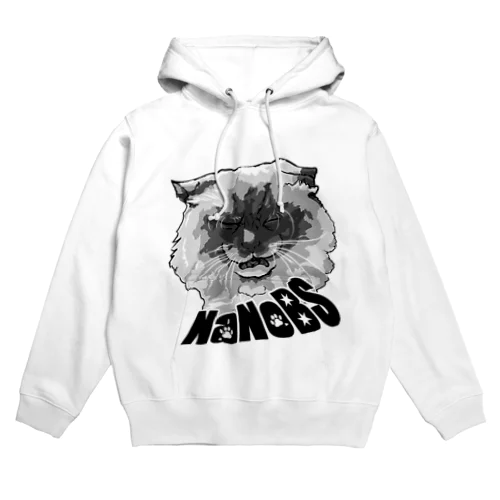 BLACK FACE CAT is super monochrome Hoodie