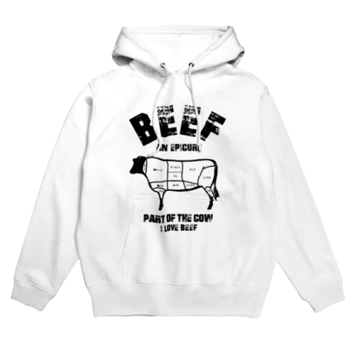 I LOVE 牛肉の部位 ヴィンテージstyle Hoodie