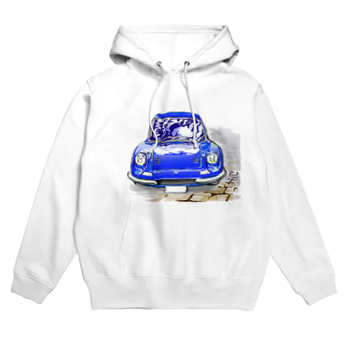 ブルー　ディノ Hoodie