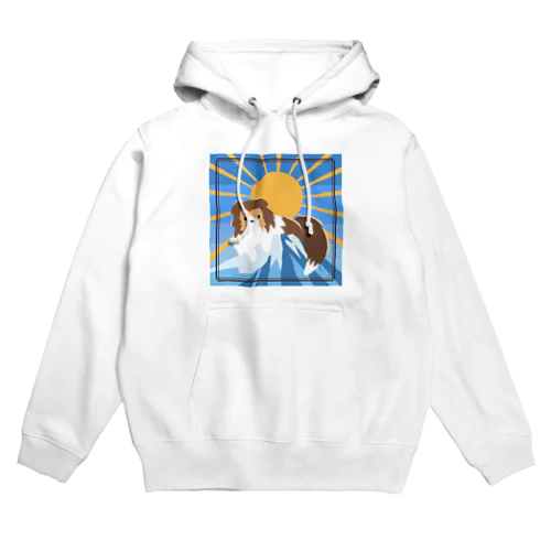 シェルティ×富士山(青) Hoodie