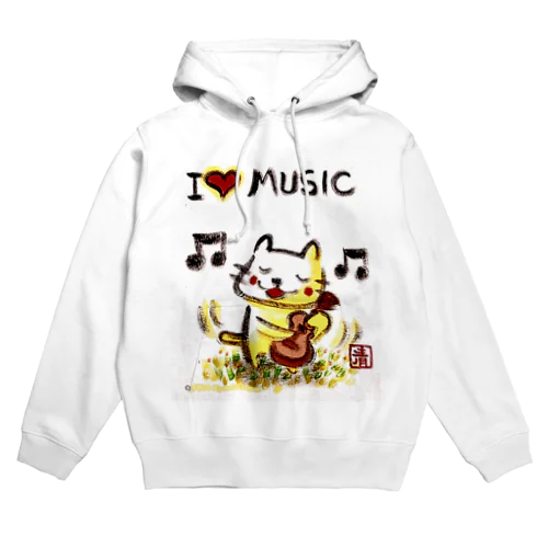 ウクレレねこちゃん （ギターねこちゃん）ukulele kitty guitar kitty Hoodie