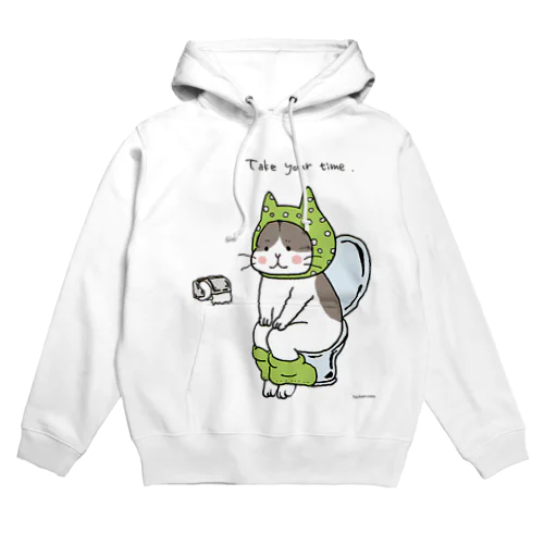 トイレねこ　緑色 Hoodie