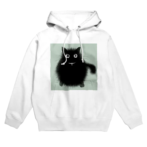 鈴の首輪付き黒猫 Hoodie