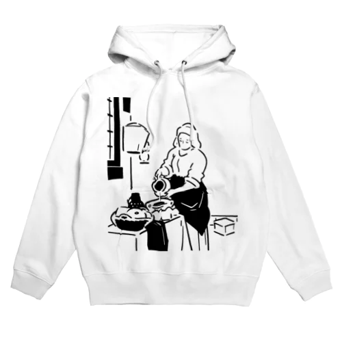 牛乳を注ぐ女 Hoodie