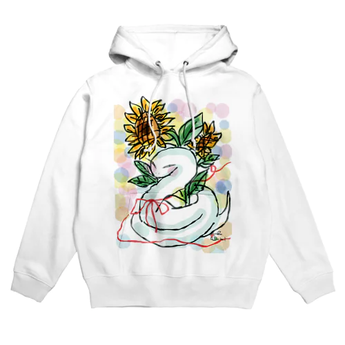 白ヘビさんから夏のご挨拶 Hoodie