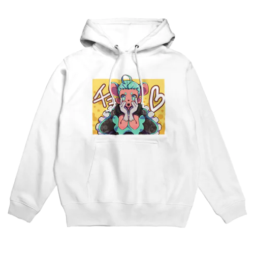 ミント色のマウスガール Hoodie