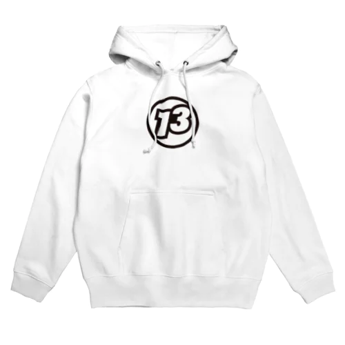 Garage13 "13"ロゴホワイト Hoodie