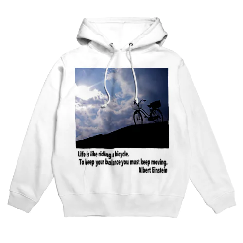 人生を豊かにする格言・自転車 Hoodie