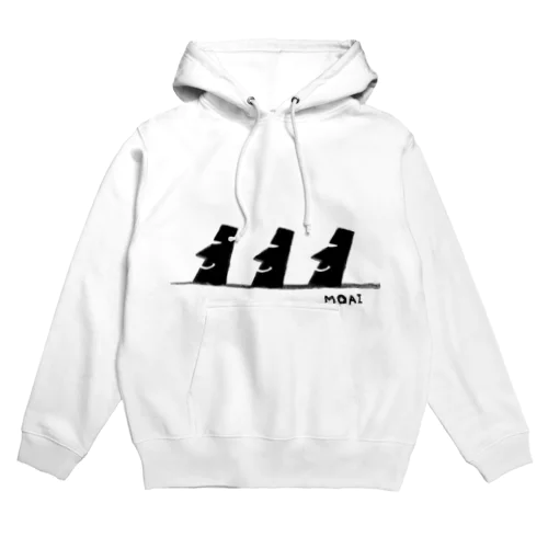 今日もモアイが3人並んでるモアイ☆ Hoodie