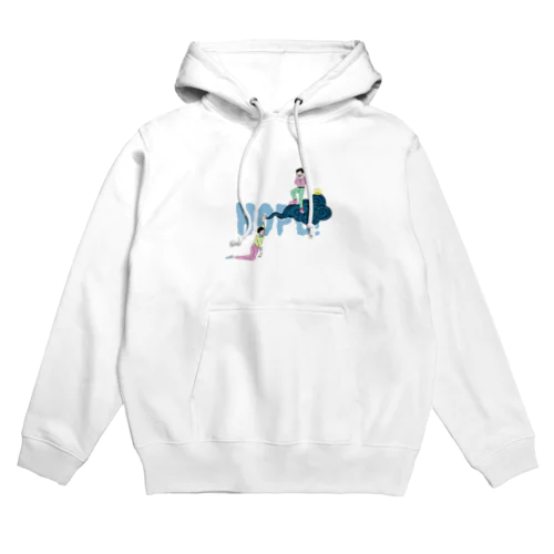 しがみつく若者 Hoodie