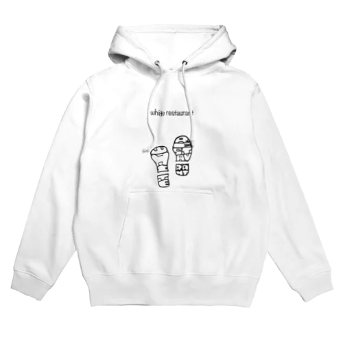 white restaurant's official item Hoodie