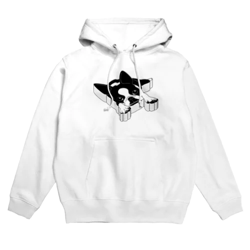 ボストンテリア(消しゴム)[v2.10k] Hoodie