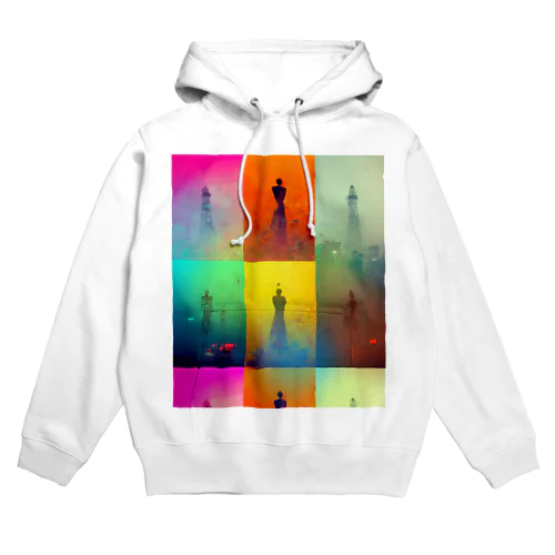 カラフル・タイル Hoodie