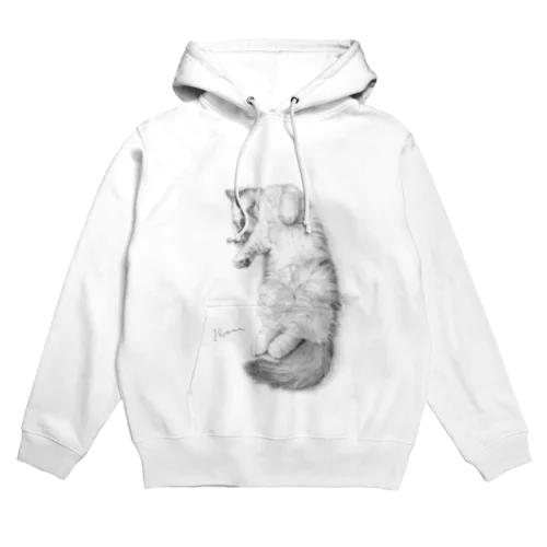 ミルクちゃん　ミヌエットの女のコ　猫　ヘソ天 Hoodie