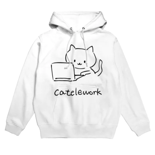 catelework テレワークネコ パーカー