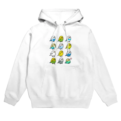 Chubby Bird セキセイインコ大集合 Hoodie