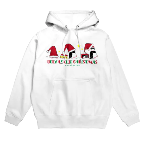 UGLY ADELIE CHIRISTMAS 0586 アデリーペンギン サンタ帽子 横並び Hoodie