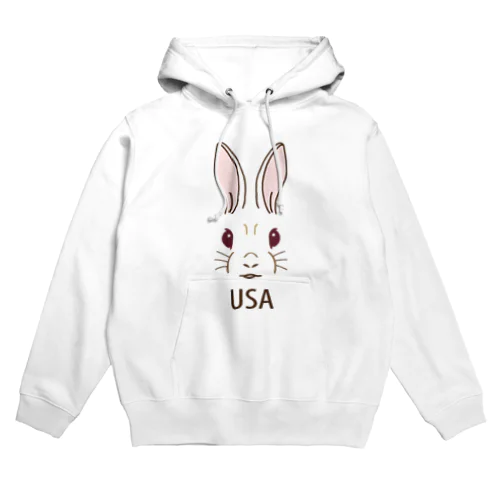 うさぎ(Rabbit)・ラビット・ウサギ年・ウサギ顔・2023年干支・卯年・イラスト・絵・デザイン・Tシャツ・グッズ・かわいい・オリジナル(C) Hoodie