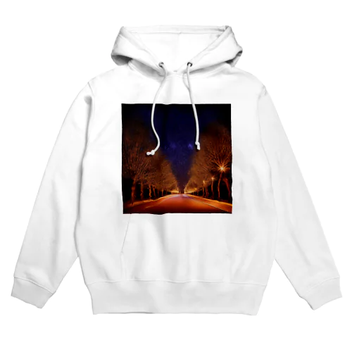 イルミネーションの並木道 Hoodie