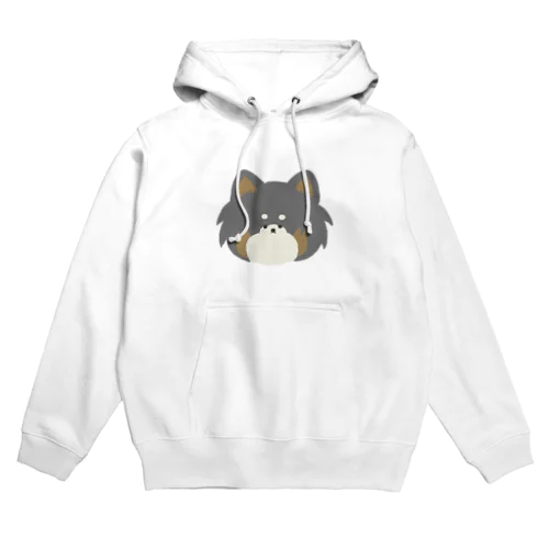 日常にふぁさふぁさしっぽのチワワ(黒) Hoodie