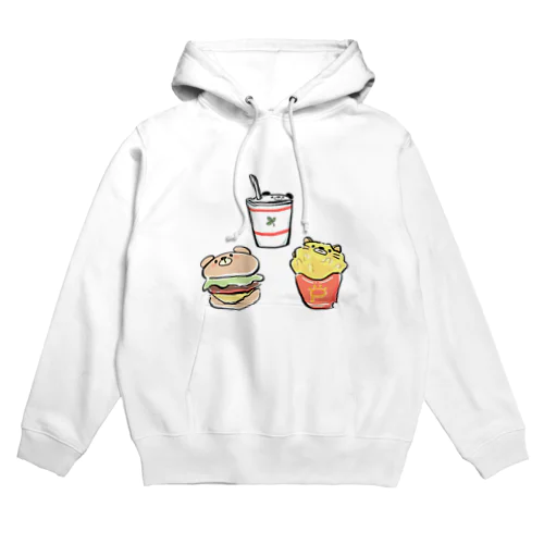 たべものに宿ったどうぶつ【バーガーセット】 Hoodie