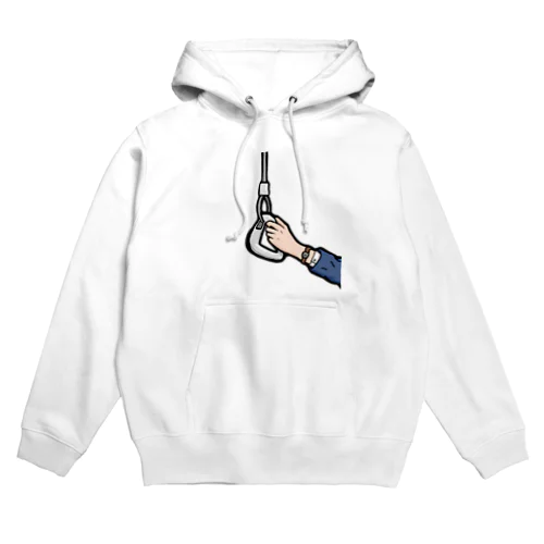 満員電車掴む吊り革 Hoodie