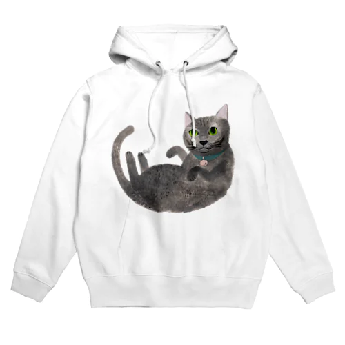 グレー猫 Hoodie