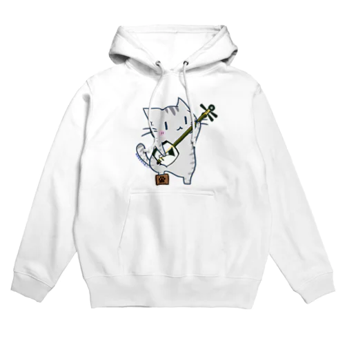 ひのもとにゃんこ® 津軽三味線にゃんこ Hoodie