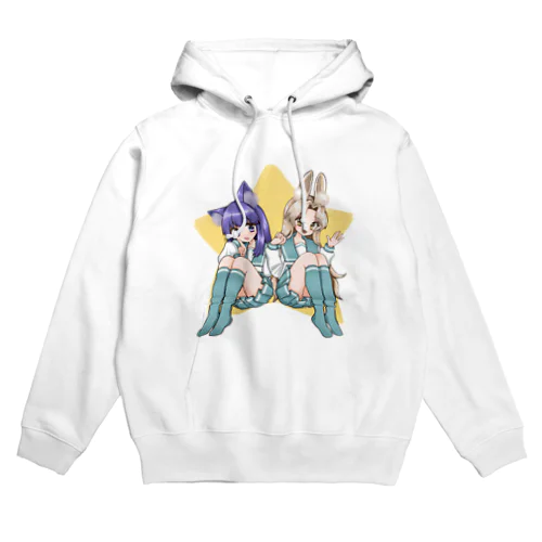 ねこ&うさぎ Hoodie