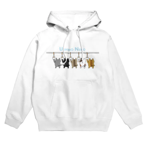 吊り革につかまるUSHIRO NEKO (うしろねこ) Hoodie