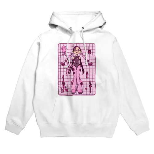 SF女の子_赤 Hoodie