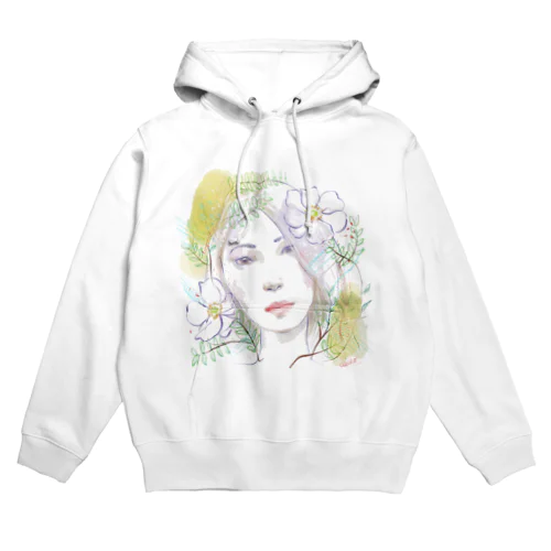 お花と水彩の子 Hoodie