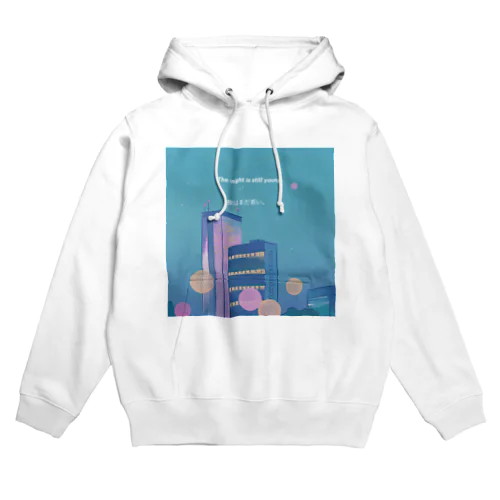 シティーポップのアルバムジャケット風ビル群 Hoodie