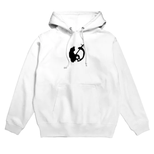 モノクロの36・桜猫三味線 Hoodie