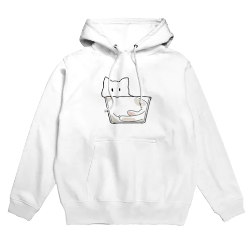 ねこは液体【白猫】 Hoodie