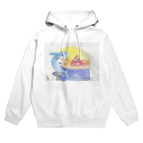 サメとヤドカリの友情 Hoodie