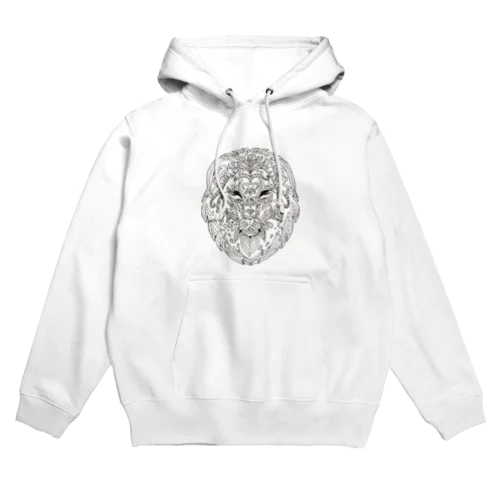 León monocromático Hoodie