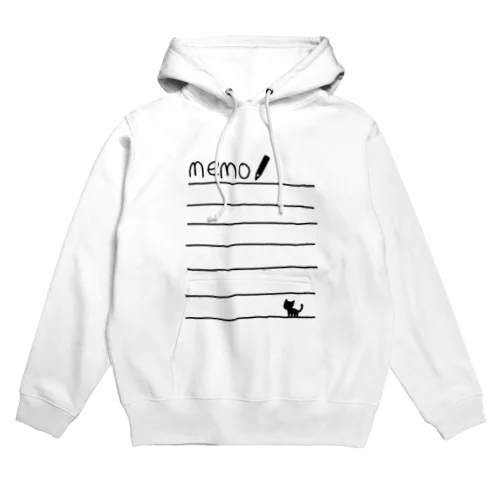 子猫のイラストが描かれたどこでもメモグッズ！🗒🖋 Hoodie