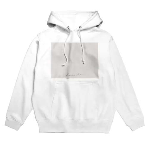 White Dusty Pink × Logo Message Hoodie