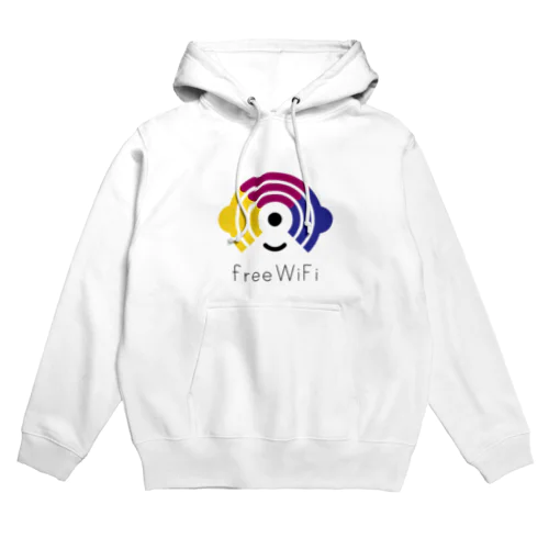 Free WiFi ロゴ グッズ（薄地） Hoodie