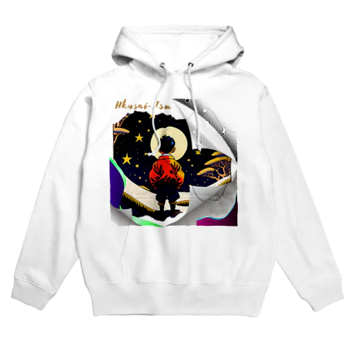 lofiアート　北斎イズムパンクシティ『少年の夢物語』 Hoodie
