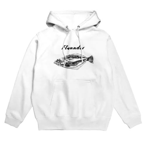 ヒラメ - Left-eyed flounder（鮃、学名：Paralichthys olivaceus） Hoodie