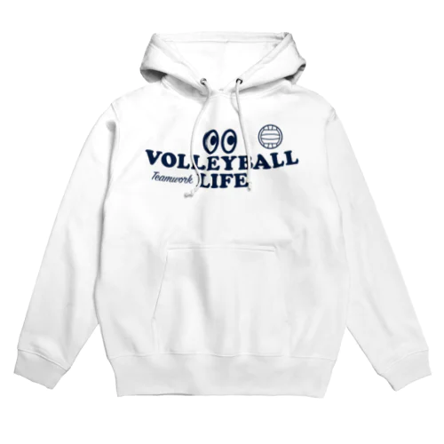 バレーボール・目玉・VOLLEYBALL・#Tシャツ・デザイン・セッター・トス・アタッカー・ブロック・ポジション・部活・スポーツ・応援・有望・有力・確実・男子・女子・かっこいい・かわいい・チームワーク パーカー