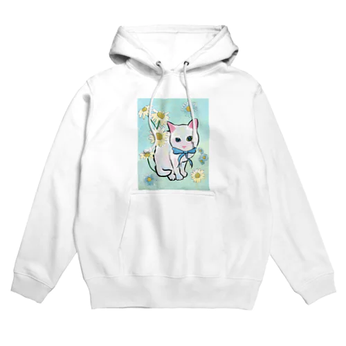 オッドアイしろねこ Hoodie