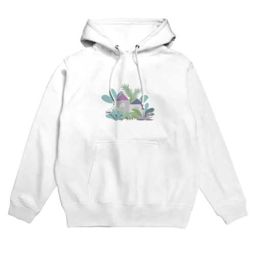 熱帯植物に囲まれた家 Hoodie