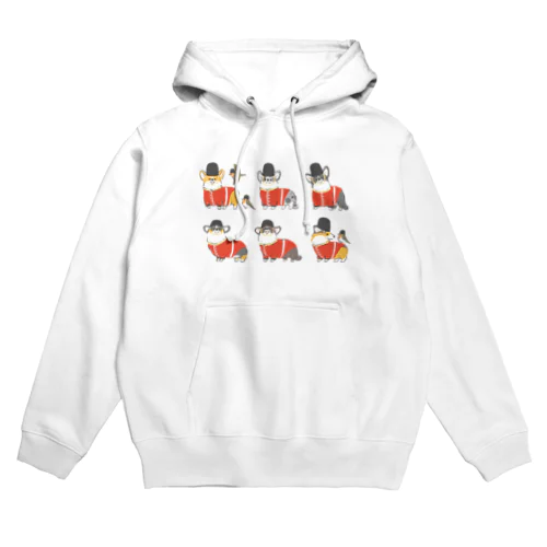 近衛兵コーギーとロビンたち Hoodie