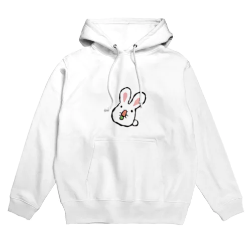 にんじん食べるもちふわうさぎ Hoodie