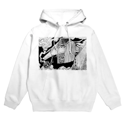 吸煙くん（白） Hoodie