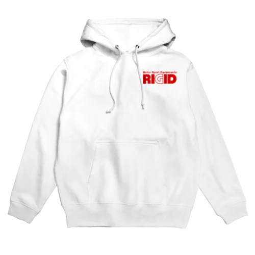 RIGID透過ロゴ赤 Hoodie