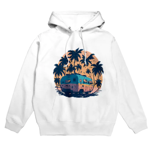 ビーチに停められた車 Hoodie